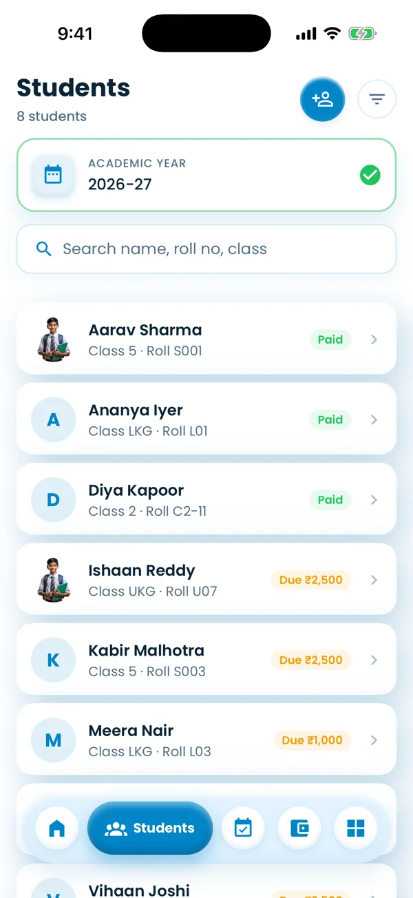 Student list
